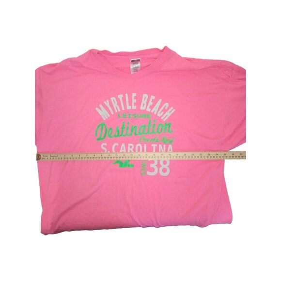 Myrtle Beach SC  Shirt Adult  Size 3XL Pink Tee Heavy - Picture 5 of 8